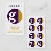 estampille de fidélité de broyage de couleur (Devant / Derrière)