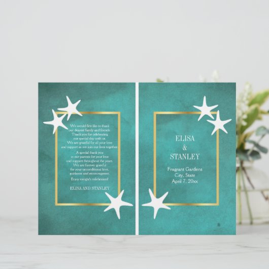 Estarfish blanche sur le programme de mariage turq (Debout devant)