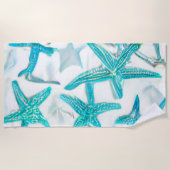 Estarfish bleu clair serviette de plage motif (Devant)