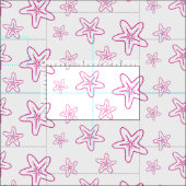 Estarfish de mer en tissu blanc rose (Carreau)