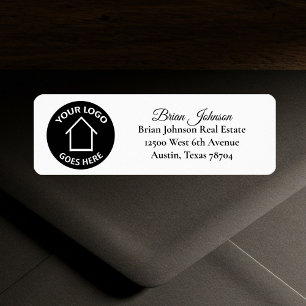 Estate Company Custom Logo Return-adres Etiket