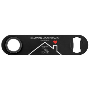 Estate House Heart Custom Realtor Speed Flessenopener