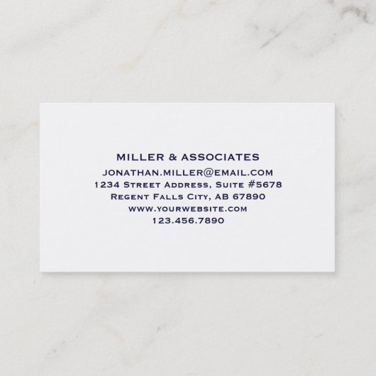 Estate Planner Visitekaartje | Wit en Goud (Achterkant)