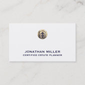 Estate Planner Visitekaartje | Wit en Goud (Voorkant)