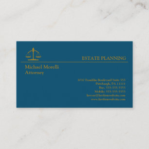 Estate Planning - blauw   Goud Visitekaartje