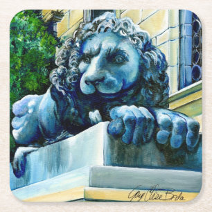 Esteed Feline, Washington DC, VS Vierkante Kartonnen Onderzetter