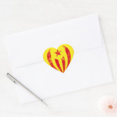 Estelada Vermella Cor Trencada Hart Sticker (Envelop)