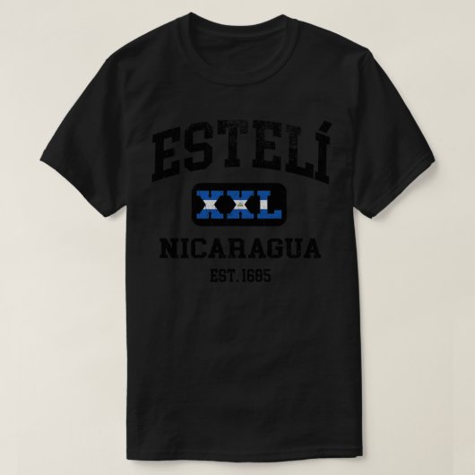 Esteli Nicaragua XXL Atletisch ontwerp T-shirt (Design voorkant)