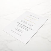 Estelle Elegant Wedding Folie Uitnodiging (Gedraaid)