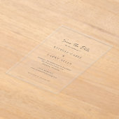 Estelle Elegant Wedding Save the Date Acryl Uitnodigingen (Laagn)