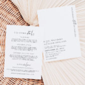 Estelle Minimalist Wedding Details Kaart