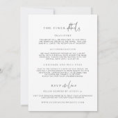 Estelle Minimaliste Faire-part de mariage & Détail (Dos)