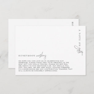 Estelle Minimaliste Lune de Miel Carte