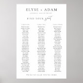 Estelle Minimum 3 Banquet Table Seating Poster (Voorkant)