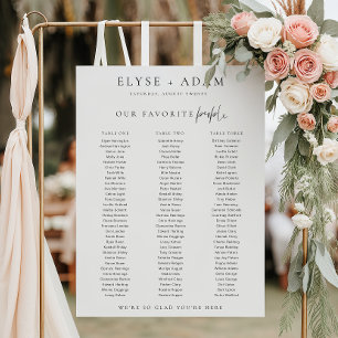 Estelle Minimum 3 Banquet Table Seating Poster