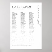 Estelle Minimum 3 Banquet Table Seating Poster (Voorkant)