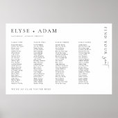 Estelle Minimum 4 Banquet Table Seating Poster (Voorkant)