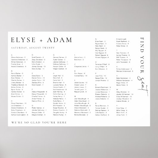 Estelle modern minimaal alfabetisch Poster (Voorkant)