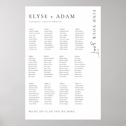 Estelle Modern Minimal 12 Poster de table (Devant)