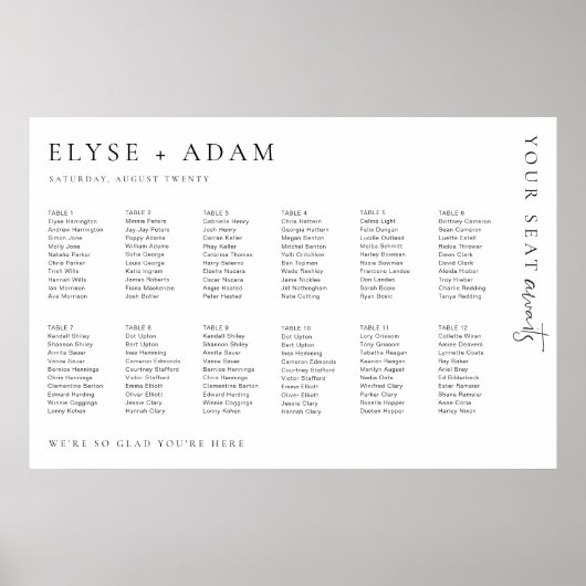 Estelle Modern Minimal 12 Poster de table (Devant)