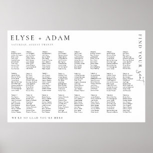 Estelle Modern Minimal 24-tafelzitjes Poster