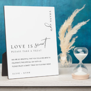 Estelle Modern Minimal Love is Sweet Favors Sign Fotoplaat