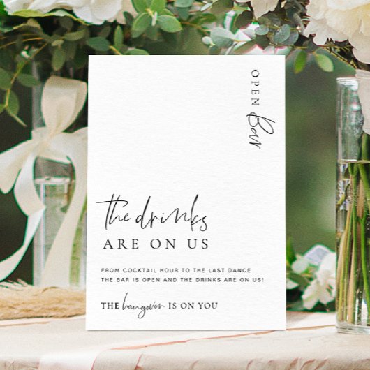 Estelle Modern Minimal Open Bar Menu Bord Poster