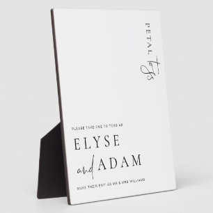 Estelle Modern Minimal Petal Toss Sign Fotoplaat