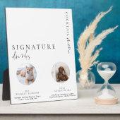 Estelle Modern Minimal Photo Signature Drinken Sig Fotoplaat (Zijkant)