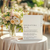 Estelle Modern Minimal Signature Drink Sign Poster