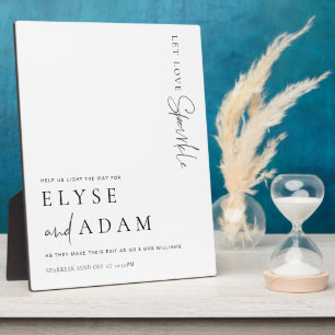 Estelle Modern Minimale Sparkler Verstuur Teken Fotoplaat