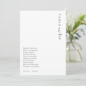 Estelle Modern Minimalist Weddenschap Table Number Kaart (Staand voorkant)