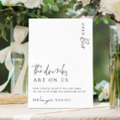 Estelle Modern Minimalistisch Open Bar Menu Bord Poster