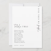 Estelle Modern Minimalistisch Trouwtafel Nummer Kaart (Achterkant)