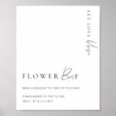 Estelle Modern Minimalistische Bloem Bar Bord Poster (Voorkant)