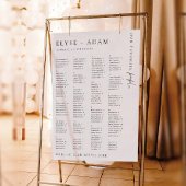 Estelle Poster minimal de siège alphabétique moder