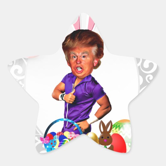 ester bunny donald trump ster sticker (Voorkant)