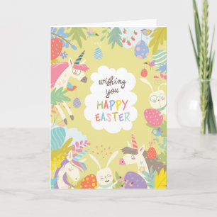 ester unicorn feestdagen kaart