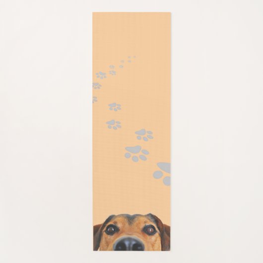 Esterilla yoga con diseño de perro marrón yogamat (Voorkant)