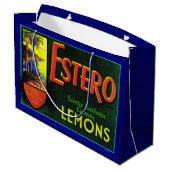 Estero-citroenkartonnen druk uit de jaren '40 groot cadeauzakje (Achterkant Gekanteld)