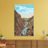 Estes Park, CO - Uitzicht van Big Thompson Canon Canvas Afdruk (Insitu (Woonkamer))