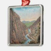 Estes Park, CO - Uitzicht van Big Thompson Canon Metalen Ornament (Links)