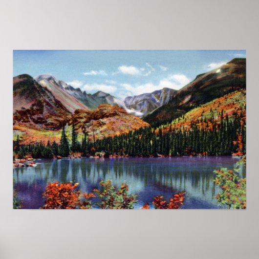 Estes Park Colorado Beer Lake and Long's Peak Poster (Voorkant)