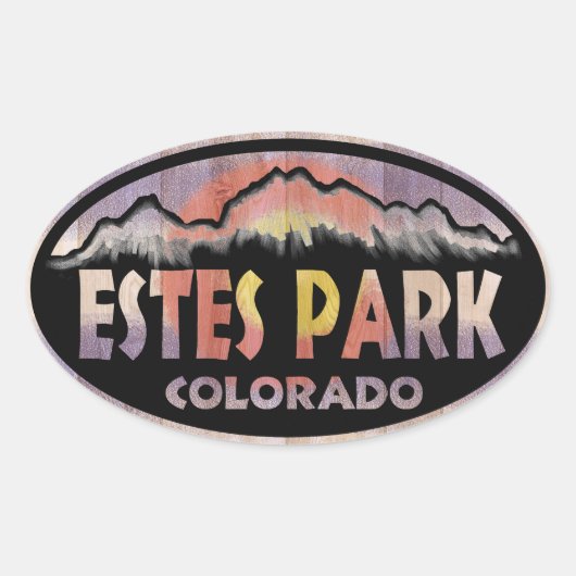 Estes Park Colorado drapeau ovales autocollants (Devant)