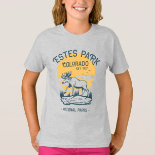 Estes Park Colorado National Park Moose Sunset T-shirt