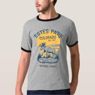 Estes Park Colorado National Park Moose Sunset T-shirt