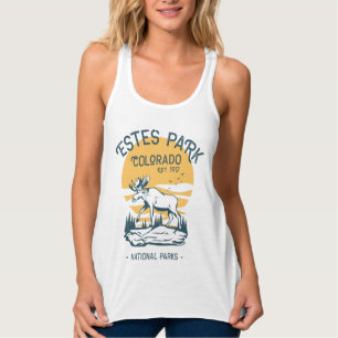 Estes Park Colorado National Park Moose Sunset Tanktop