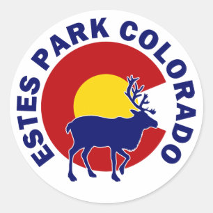 Estes Park, Colorado Ronde Sticker