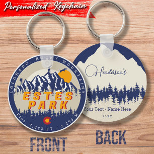 Estes Park Colorado Vlag Bergen Wandelen Souvenir Sleutelhanger