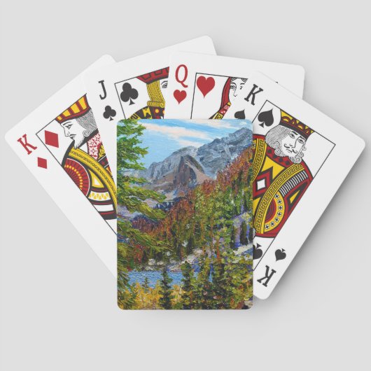 Estes Park Rustic Colorado Lake Pokerkaarten (Achterkant)